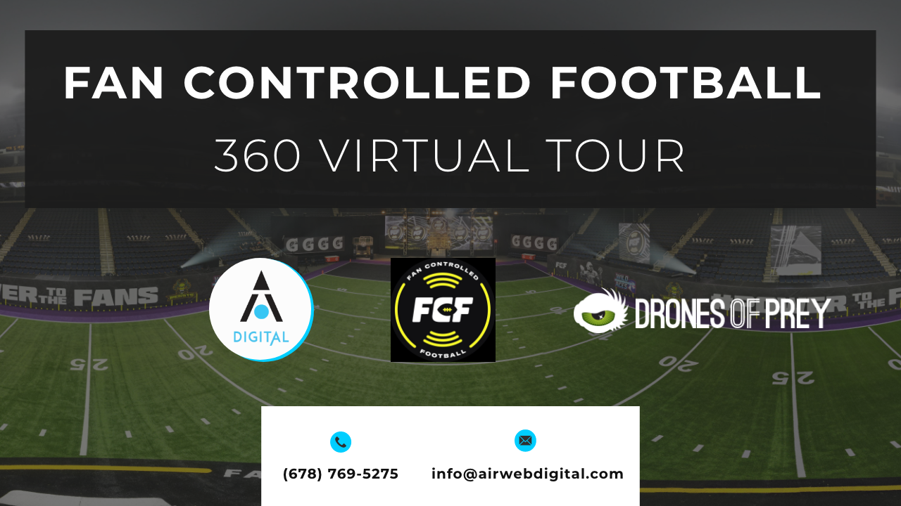 Fan Controlled Football 360 Tour Created by Airweb Digital & Drone Pros